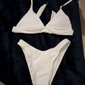 White velvet bikini from sheiN,  brand new with tags